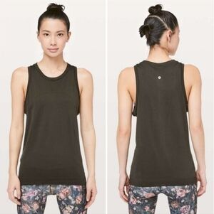Lululemon Swiftly Breeze Tank Top Dark Olive Green Size 4